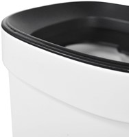 Afvalbak Desq open inworp 20 liter metaal wit-3