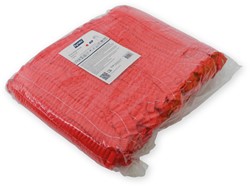 Haarnet Hynex clip non-woven rood pp 100 stuks