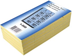 Garderobeblokken nummers van 1 t.e.m. 500, blauw