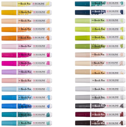 Talens Ecoline Brush pen, etui van 30 stuks, set Additional-2