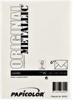 Envelop Papicolor C6 114x162mm metallic ivoor pak à 6 stuks-2