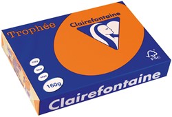 Clairefontaine Trophée Intens, gekleurd papier, A4, 160 g, 250 vel, feloranje