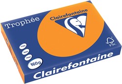 Clairefontaine Trophée Intens, gekleurd papier, A3, 160 g, 250 vel, feloranje