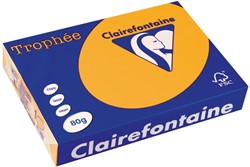 Clairefontaine Trophée Pastel, gekleurd papier, A4, 80 g, 500 vel, goudgeel