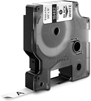 Dymo RHINO permanente polyester tape 9 mm, zwart op wit-2