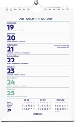 Brepols Wire-O Wand-week kalender, 4-talig, 2026