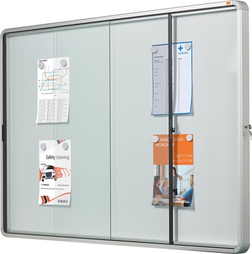 Nobo Premium Plus binnenvitrine, schuifdeuren met hoekslot, magnetisch, 18 x A4-3