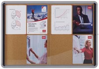 Nobo Premium Plus binnenvitrine, schuifdeuren met hoekslot, kurk, 12 x A4-3