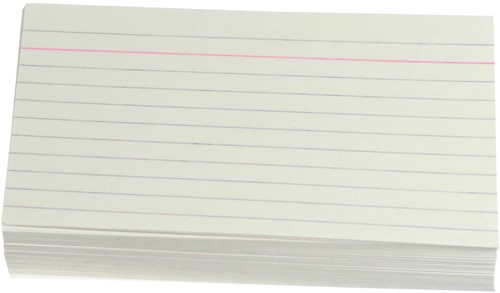 Gallery witte systeemkaarten, ft 7,5 x 12,5 cm, gelijnd, pak van 100 stuks-2
