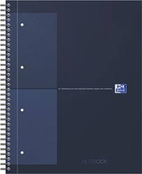 Oxford INTERNATIONAL Notebook Actie 30 jaar, 160 bladzijden, ft A4+, geruit 5 mm, blauw