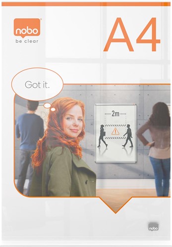 Nobo Premium Plus acryl informatiebord, met voet, ft A4-2