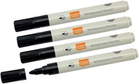 Nobo whiteboardmarker, ronde punt, schrijfbreedte 3 mm, etui van 4 stuks, zwart