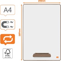 Nobo Mini whiteboard, magnetisch, met standaard, ft A4, pak van 4 stuks-2