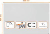 Nobo Infinity randloos whiteboard, staal, magnetisch, 90 x 60 cm