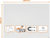 Nobo Infinity randloos whiteboard, staal, magnetisch, 120 x 90 cm