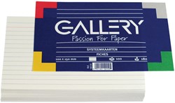 Gallery witte systeemkaarten, ft 10 x 15 cm, gelijnd, pak van 100 stuks