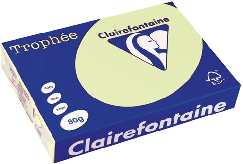 Clairefontaine Trophée gekleurd papier, A4, 80 g, 500 vel, lichtgroen