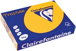 Clairefontaine Trophée Intens, gekleurd papier, A4, 80 g, 500 vel, zonnebloemgeel