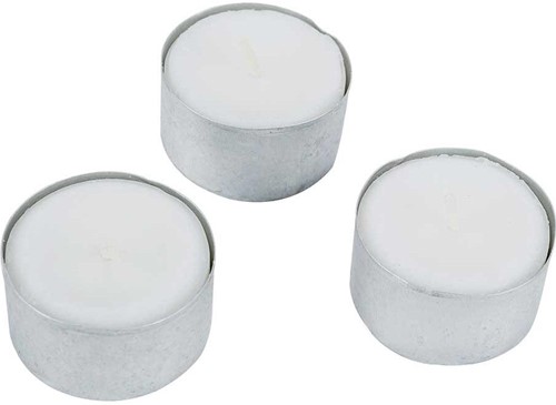 Cosy & Trendy theelichtjes 8H, wit, pak van 50 stuks