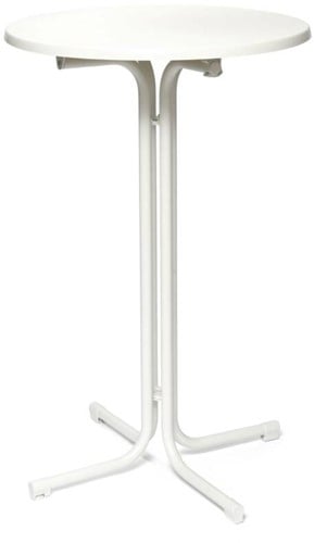 Inklapbare Terrastafel Berlin Wit - 70 cm Ø