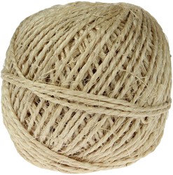 Sisalkoord touw uit 2 draden, bol van 200 g, +/- 50 m