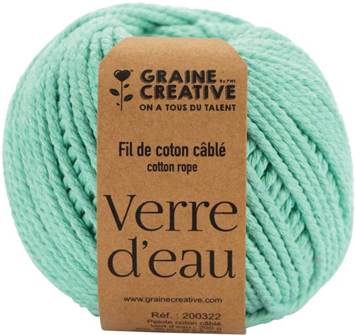 Graine Créative Macramé touw, ft 2,5 mm x 80 m, muntgroen