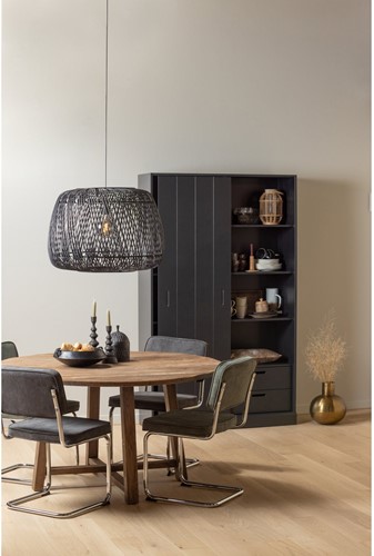 Move Schuifdeurkast Grenen Mat Zwart [Fsc]-3