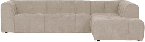 Grid Hoekbank Rechts Geweven Stof Zand-2