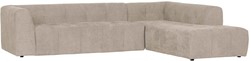 Grid Hoekbank Rechts Geweven Stof Zand
