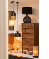 Tirsa Hanglamp 36Cm Metaal Zwart Brass-2