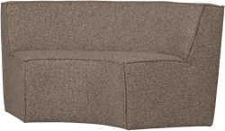 Europa 2-Zits Eetbank Geweven Stof Donkerbruin Melange