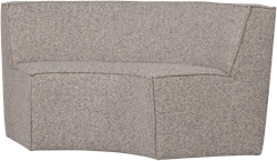 Europa 2-Zits Eetbank Geweven Stof Zand Melange