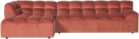 Allure Chaise Longue Links Gewassen Fluweel Blush-2