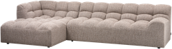 Allure Chaise Longue Links Geweven Stof Bruin Melange