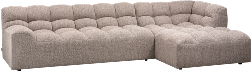Allure Chaise Longue Rechts Geweven Stof Bruin Melange