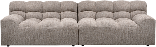 Allure 3-Zits Bank Geweven Stof Klei Melange