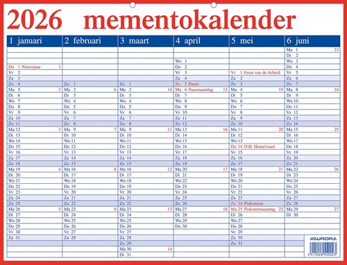 Aurora Memento 20 Nederlandstalig, 2026