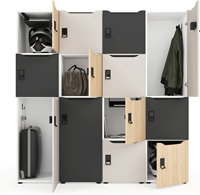 Houten lockerkast Choice 181cm 4-deurs -2