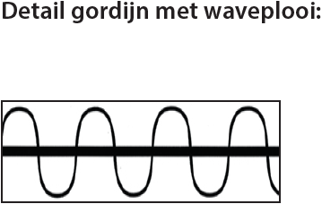 Flexwall gordijnrails recht 80 breed, inclusief gordijn met waveplooi, met koppeling aan 1 zijde-2