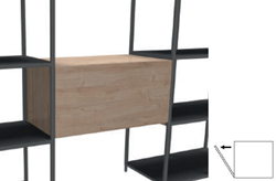 Flexwall tussenhangend opbergelement 36x76 1-vak met 1 klapdeur