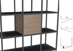 Flexwall inbouw opbergelement 36x36 1-vak met 1 draaideur