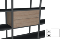 Flexwall inbouw opbergelement 36x76 met 2 uittreklades