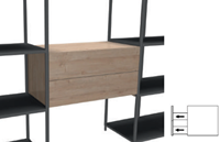 Flexwall tussenhangend opbergelement 36x76 met 2 uittreklades