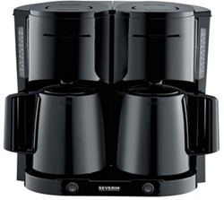 Duo koffiemachine Severin KA 9315 2x voor 8-koppen incl. 2 thermoskannen