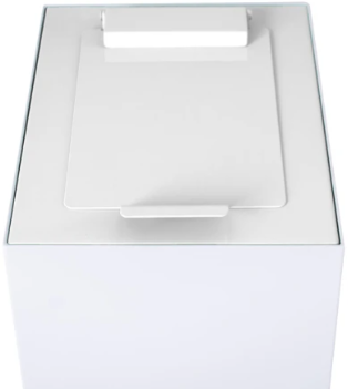 Top met klepdeksel modulaire afvalscheidingsunit 60L wit-2