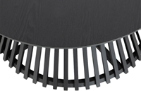 Slats low salontafel hout - zwart - 40 x Ø80-3