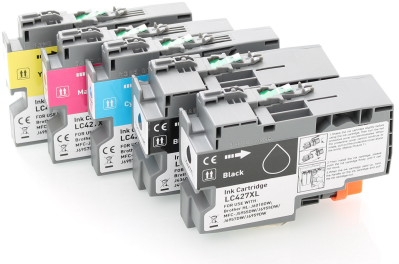 Inktcartridge huismerk Brother LC-427XL multipack zwart en kleur