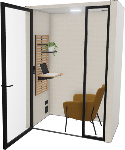 Stiltewerkplek Moduplus Hybrid Phonebooth+