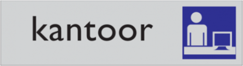 Infobord pictogram kantoor 165x45mm