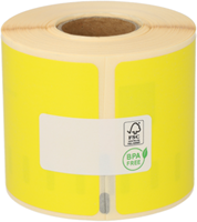Label etiket Dymo 99014 54mm x 101mm geel huismerk 220 etiketten per rol